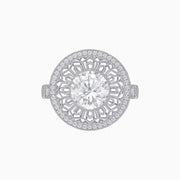 Art Deco Inspired Filigree Diamond Ring - Shahin Jewelry